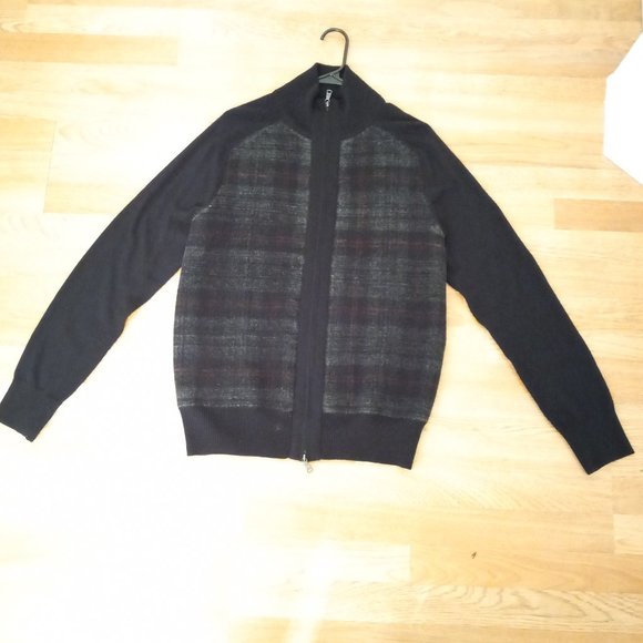 Men's Banana Republic Merino Wool Zip Up Sweater Size L - Picture 10 of 11